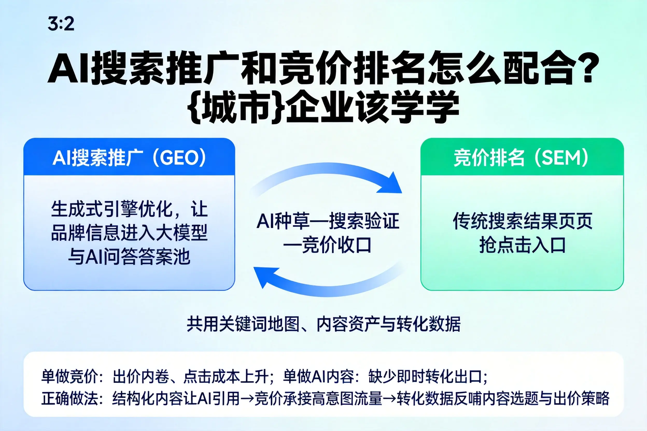 AI搜索推广和竞价排名怎么配合？铁门关企业该学学