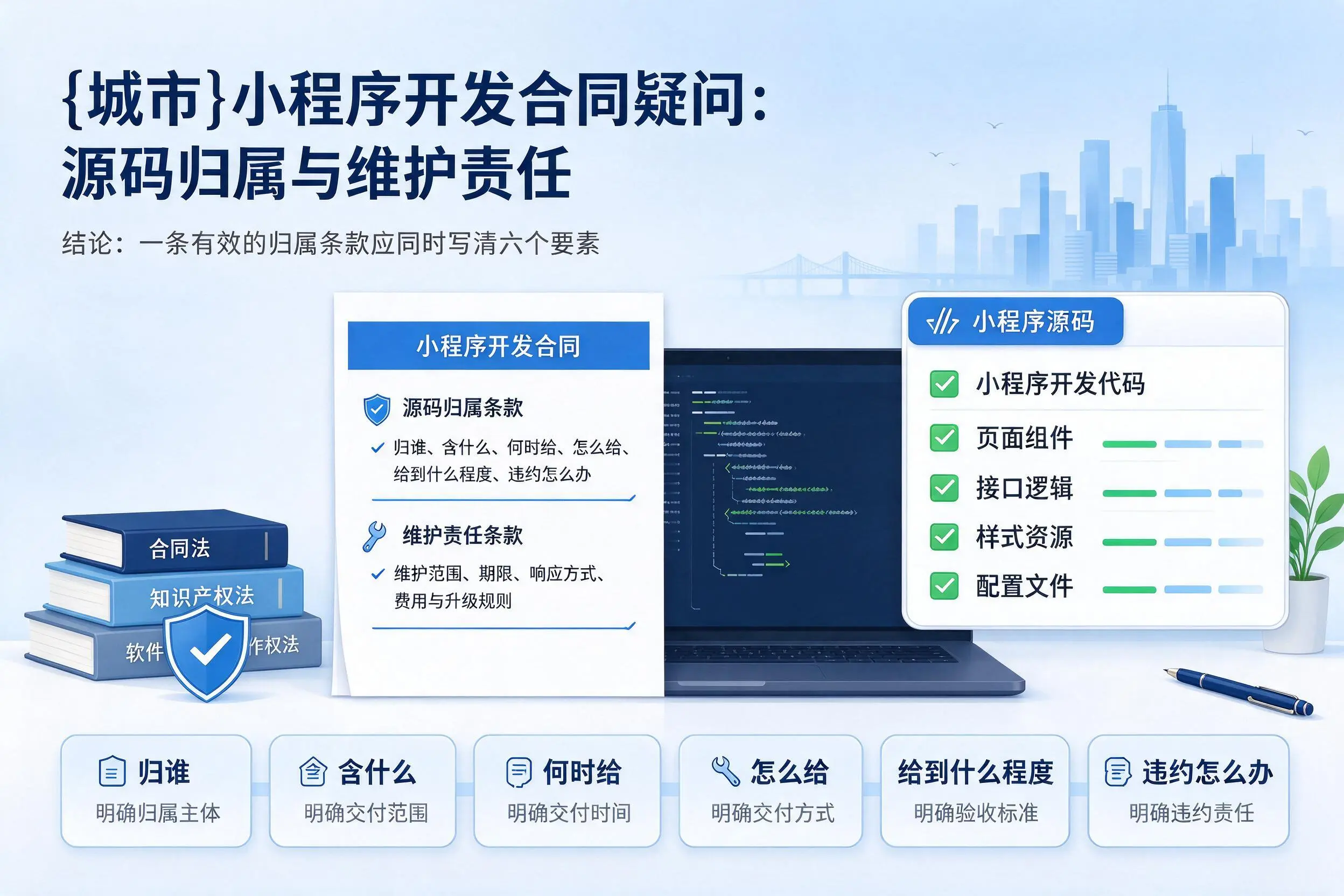 铁门关小程序开发合同疑问：源码归属与维护责任