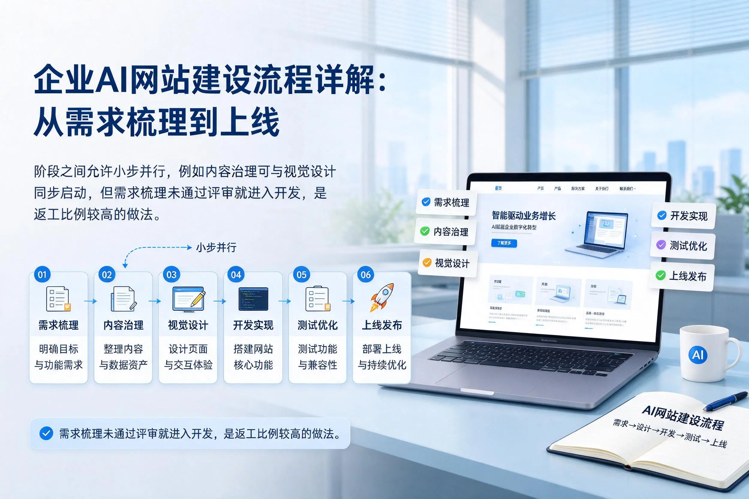 铁门关企业AI网站建设流程详解：从需求梳理到上线