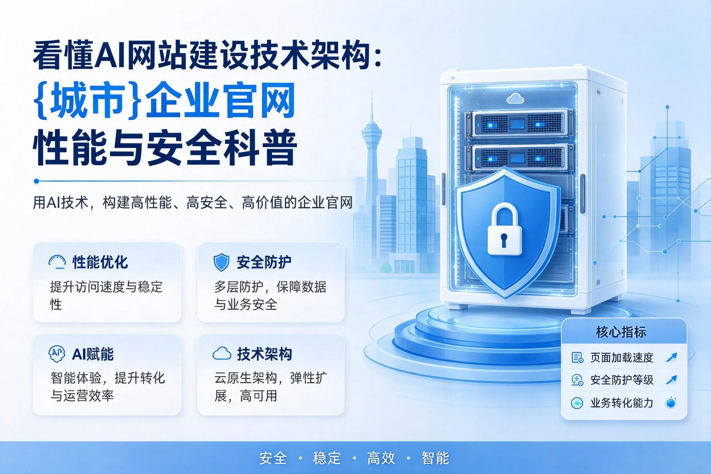 看懂AI网站建设技术架构:铁门关企业官网性能与安全科普
